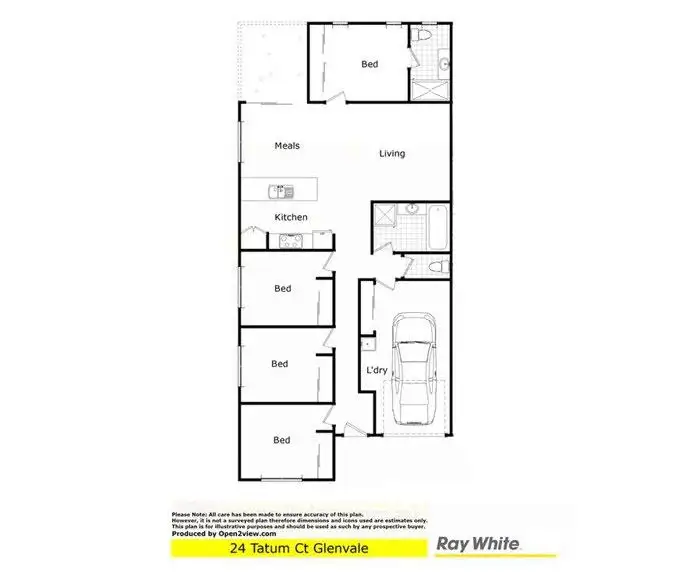 Floorplan of Homely unit listing, Unit 1/24 Tatum Court, Glenvale QLD 4350