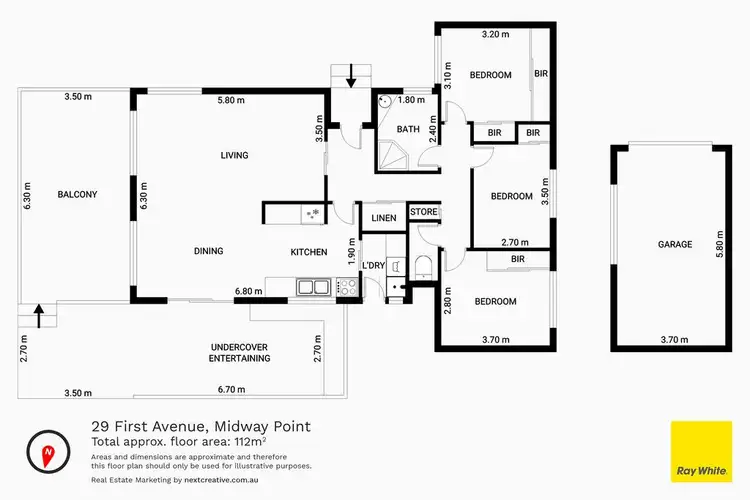Floorplan of Homely house listing, 29 First Avenue, Midway Point TAS 7171