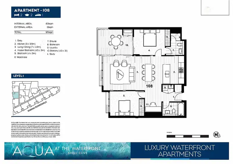 Floorplan of Homely apartment listing, 108/9 Marina Drive, Shell Cove NSW 2529