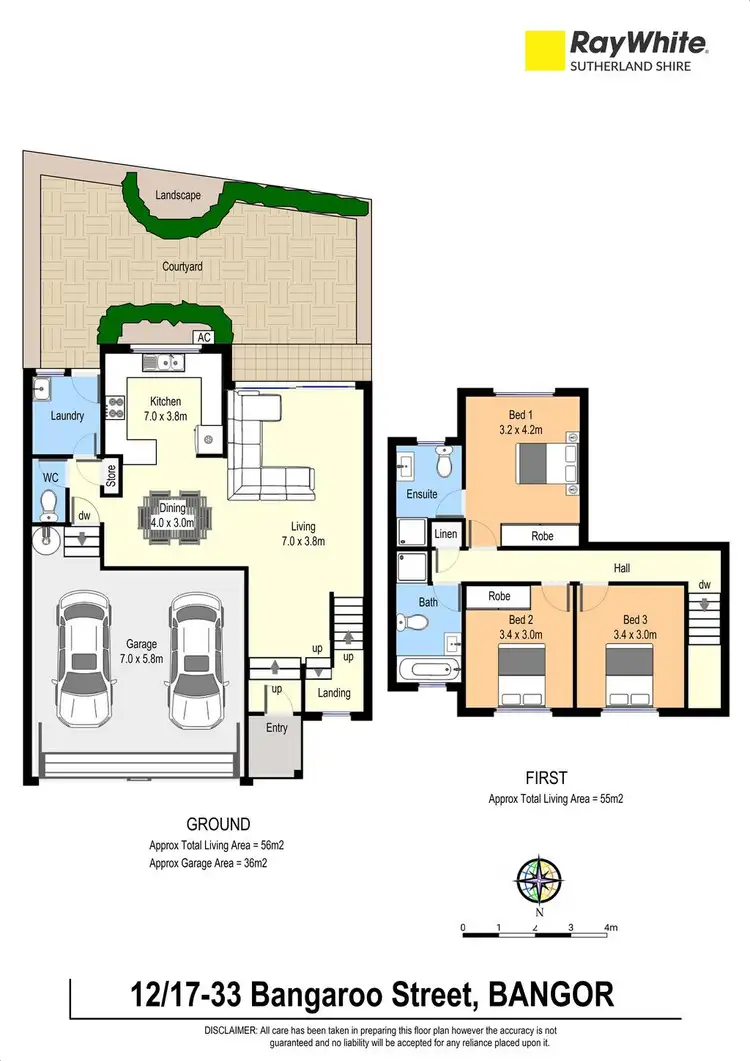 Floorplan of Homely townhouse listing, 12/17-33 Bangaroo Street, Bangor NSW 2234