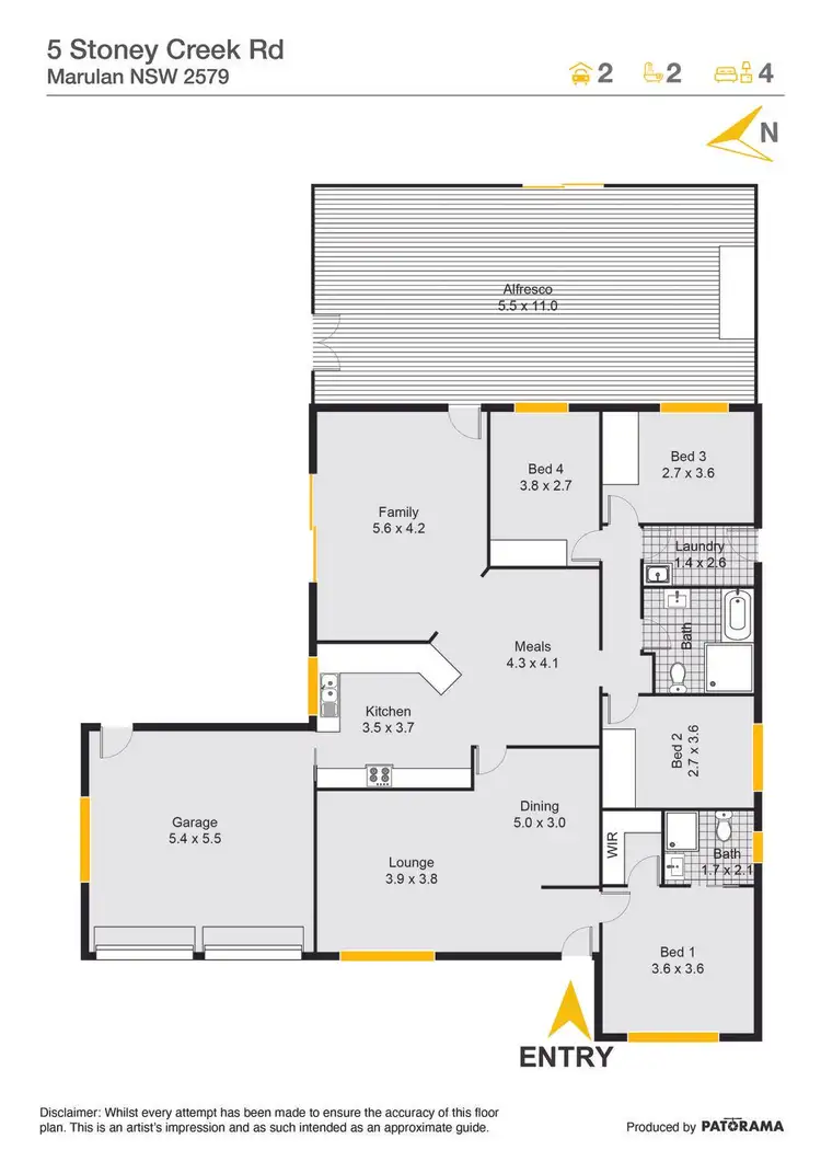 Floorplan of Homely house listing, 5 Stoney Creek Road, Marulan NSW 2579