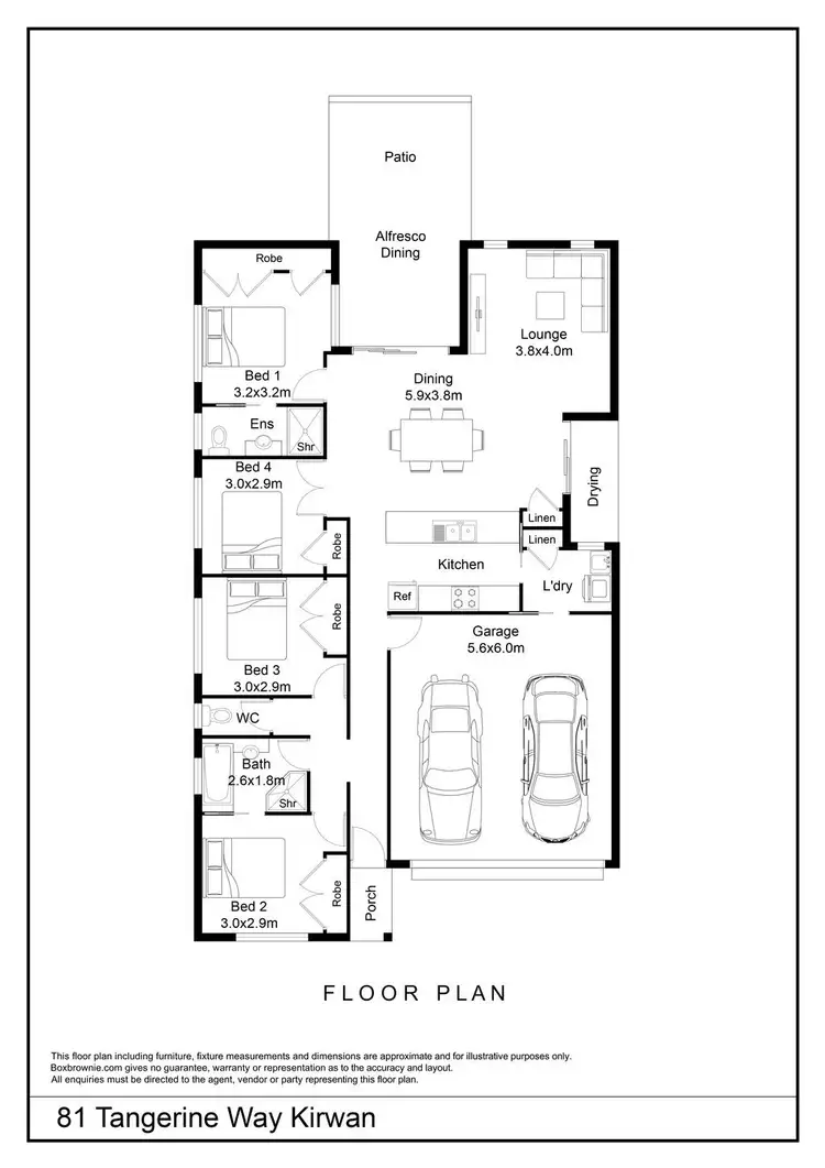 Floorplan of Homely house listing, 81 Tangerine Way, Kirwan QLD 4817