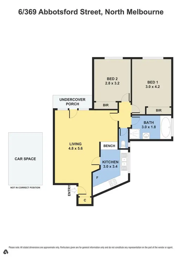 Floorplan of Homely apartment listing, 6/369 Abbotsford Street, North Melbourne VIC 3051