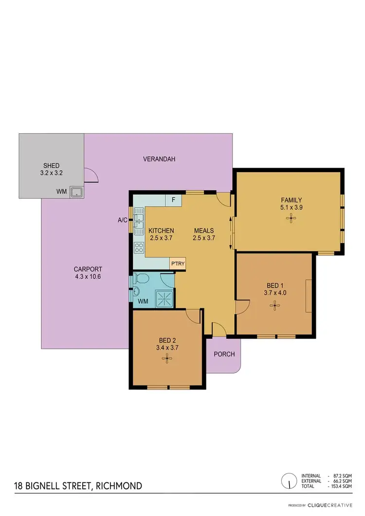 Floorplan of Homely house listing, 18 Bignell Street, Richmond SA 5033