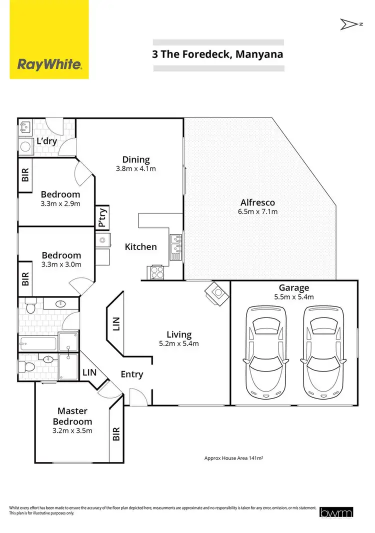 Floorplan of Homely house listing, 3 The Foredeck, Manyana NSW 2539