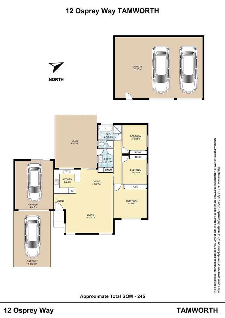 Floorplan of Homely house listing, 12 Osprey Way, Tamworth NSW 2340