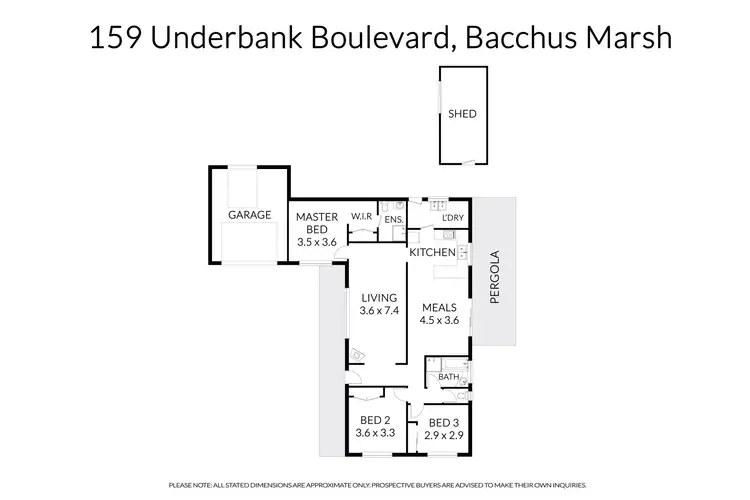 Floorplan of Homely house listing, 159 Underbank Boulevard, Bacchus Marsh VIC 3340