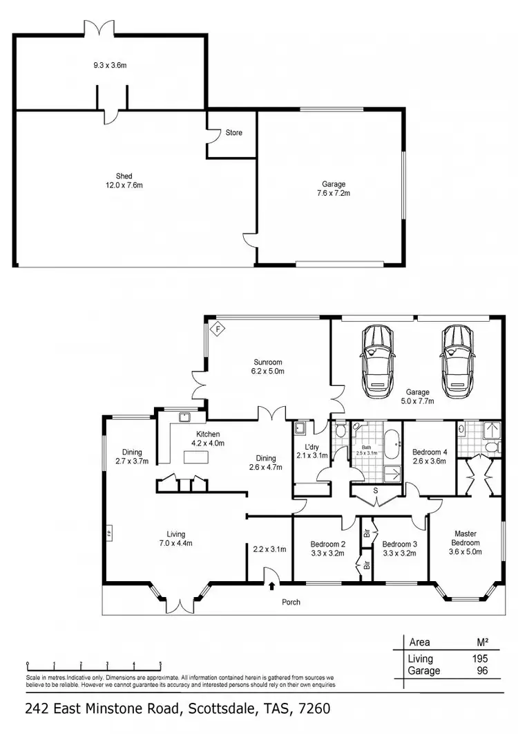 Floorplan of Homely house listing, 242 East Minstone Road, Scottsdale TAS 7260