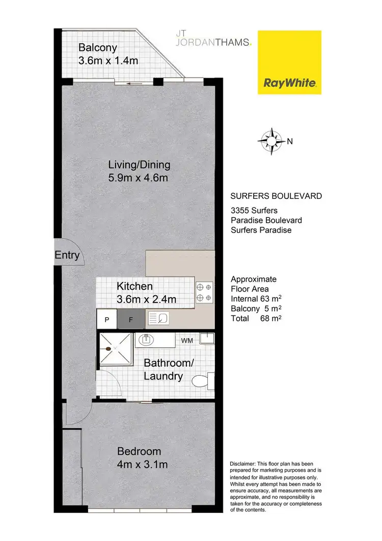 Floorplan of Homely apartment listing, 3355 Surfers Paradise Boulevard, Surfers Paradise QLD 4217