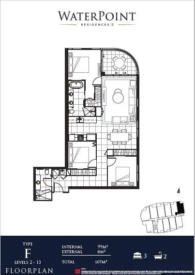 Floorplan of Homely unit listing, 5508/5 Harbour Side Court, Biggera Waters QLD 4216