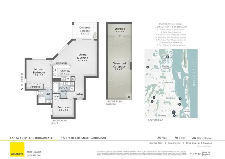 Floorplan of Homely apartment listing, 12/7 Robert Street, Labrador QLD 4215