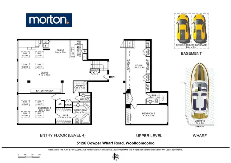 Floorplan of Homely apartment listing, 512/6 Cowper Wharf Road, Woolloomooloo NSW 2011
