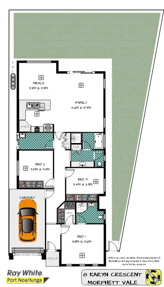 Floorplan of Homely house listing, 8 Karyn Crescent, Morphett Vale SA 5162
