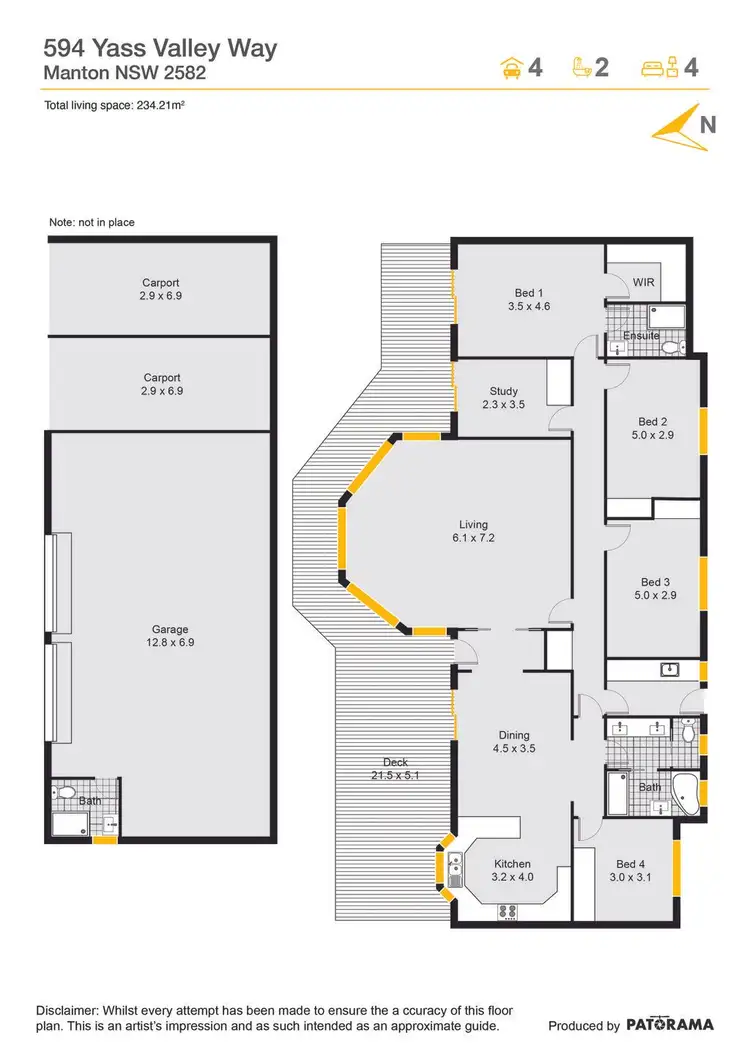 Floorplan of Homely house listing, 594 Yass Valley Way, Yass NSW 2582