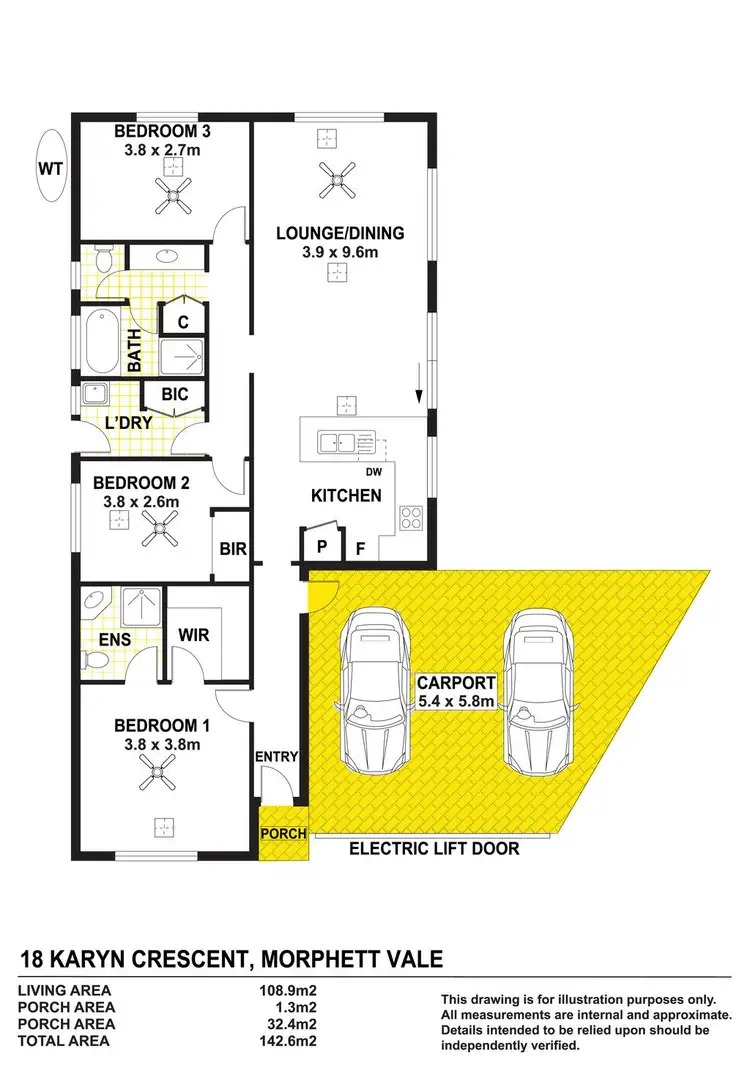 Floorplan of Homely house listing, 18 Karyn Crescent, Morphett Vale SA 5162
