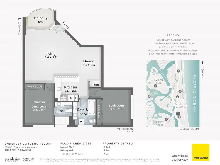 Floorplan of Homely apartment listing, 75/38 Enderley Avenue, Surfers Paradise QLD 4217