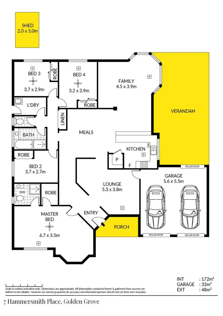 Floorplan of Homely house listing, 7 Hammersmith Place, Golden Grove SA 5125