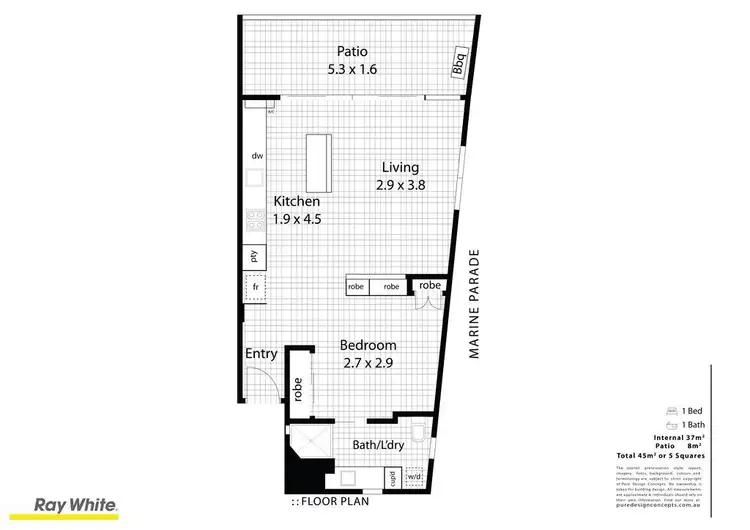 Floorplan of Homely apartment listing, 67/106-108 Marine Parade, Southport QLD 4215