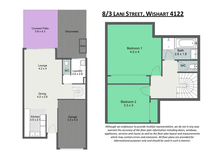 Floorplan of Homely townhouse listing, 8/3 Lani Street, Wishart QLD 4122