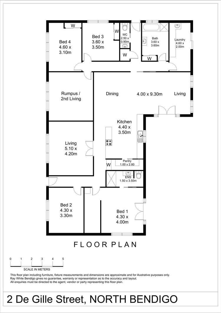 Floorplan of Homely house listing, 2 Degille Street, North Bendigo VIC 3550