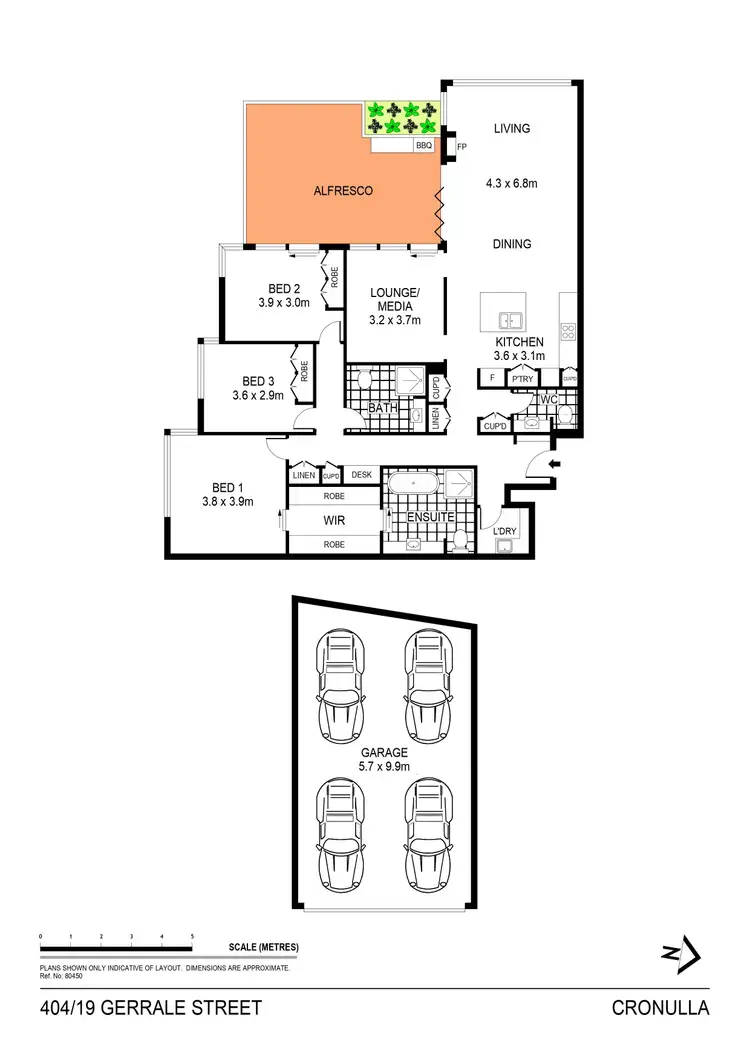 Floorplan of Homely apartment listing, 404/19 Gerrale Street, Cronulla NSW 2230