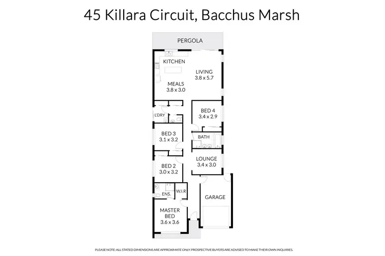 Floorplan of Homely house listing, 45 Killara Circuit, Bacchus Marsh VIC 3340