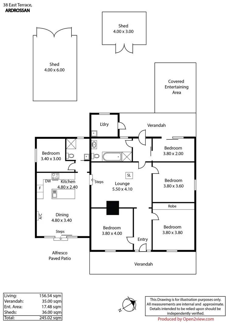 Floorplan of Homely house listing, 38 East Terrace, Ardrossan SA 5571