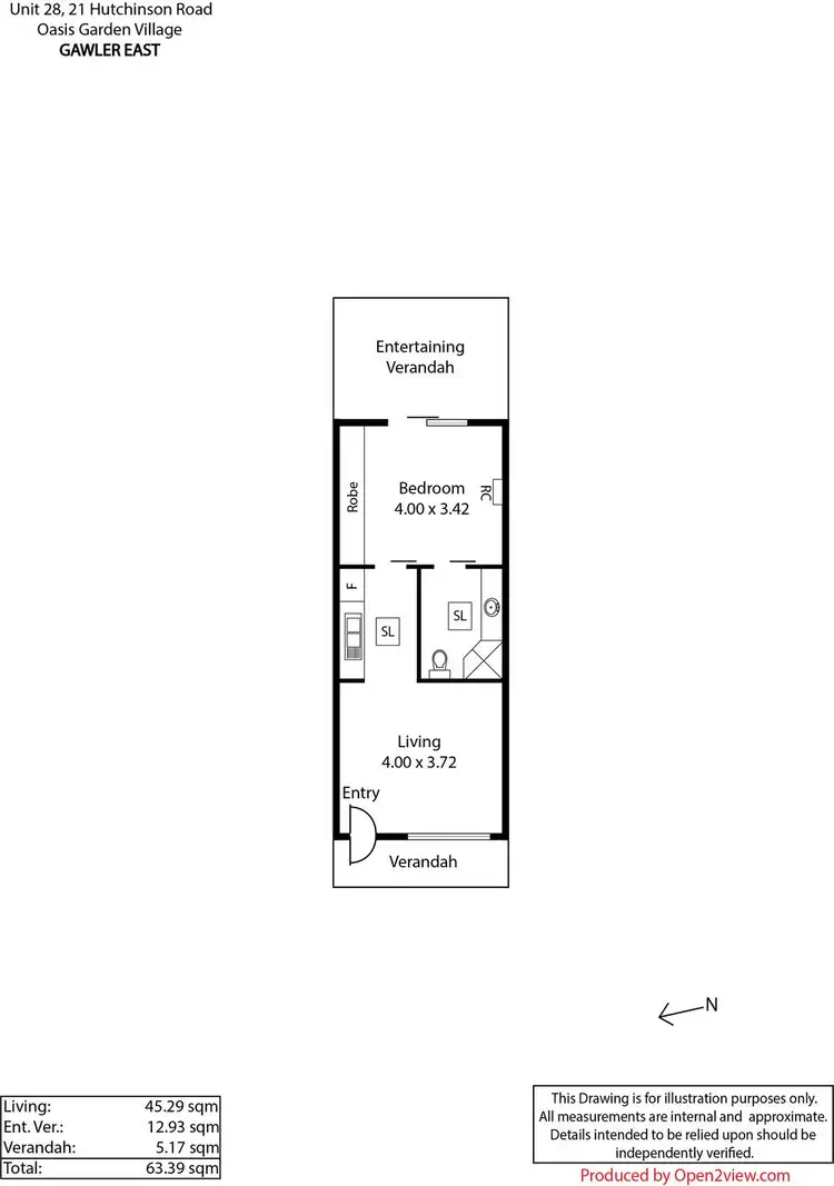 Floorplan of Homely unit listing, Unit 28/21 Hutchinson Road, Gawler East SA 5118