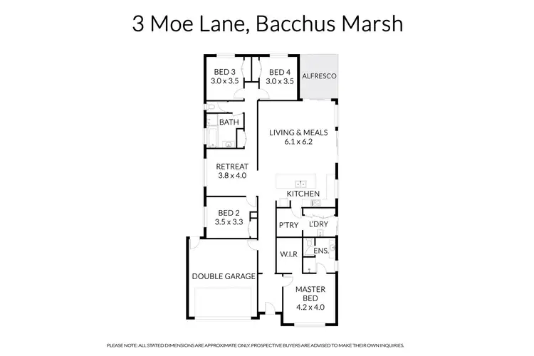 Floorplan of Homely house listing, 3 Moe Lane, Bacchus Marsh VIC 3340