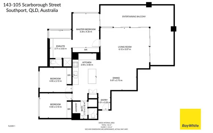 Floorplan of Homely unit listing, 143/105 Scarborough Street, Southport QLD 4215