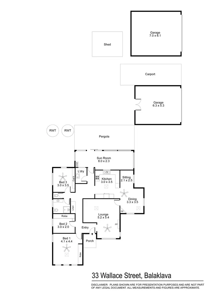Floorplan of Homely house listing, 33 Wallace Street, Balaklava SA 5461