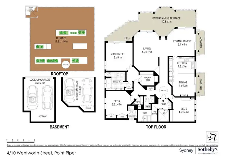 Floorplan of Homely apartment listing, 4/10 Wentworth Street, Point Piper NSW 2027