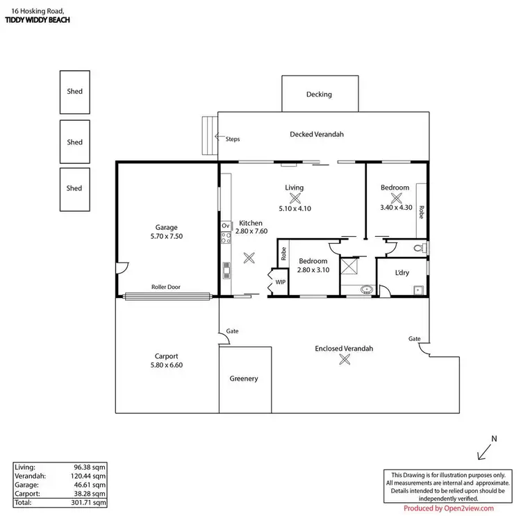 Floorplan of Homely house listing, 16 Hosking Road, Tiddy Widdy Beach SA 5571