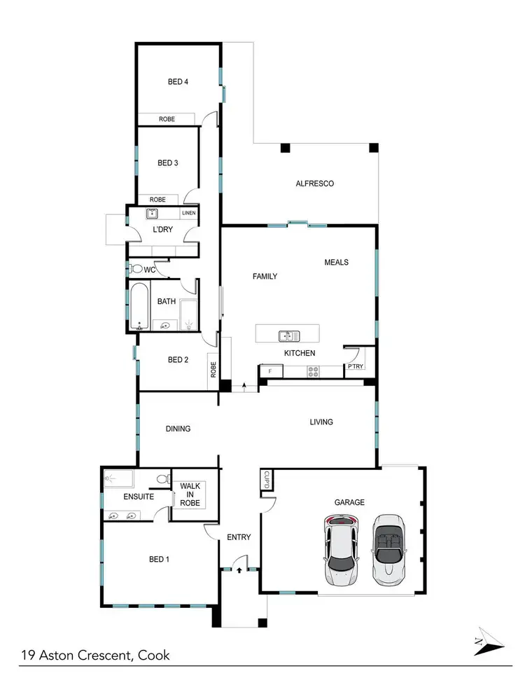Floorplan of Homely house listing, 19 Aston Crescent, Cook ACT 2614
