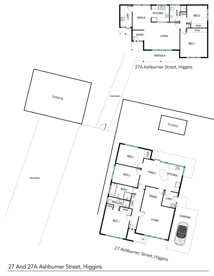 Floorplan of Homely house listing, 27 & 27A Ashburner Street, Higgins ACT 2615