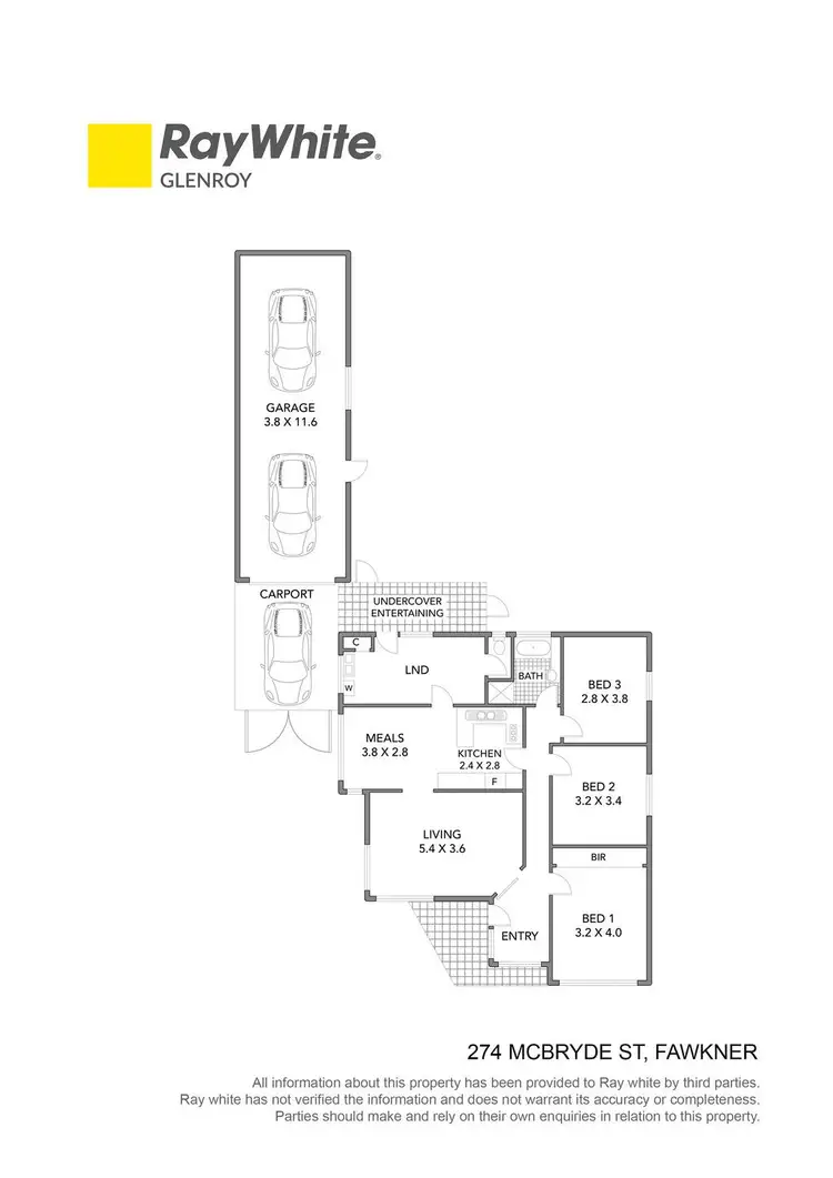 Floorplan of Homely house listing, 274 McBryde Street, Fawkner VIC 3060