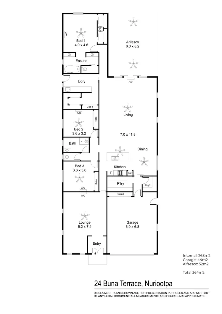 Floorplan of Homely house listing, 24 Buna Terrace, Nuriootpa SA 5355