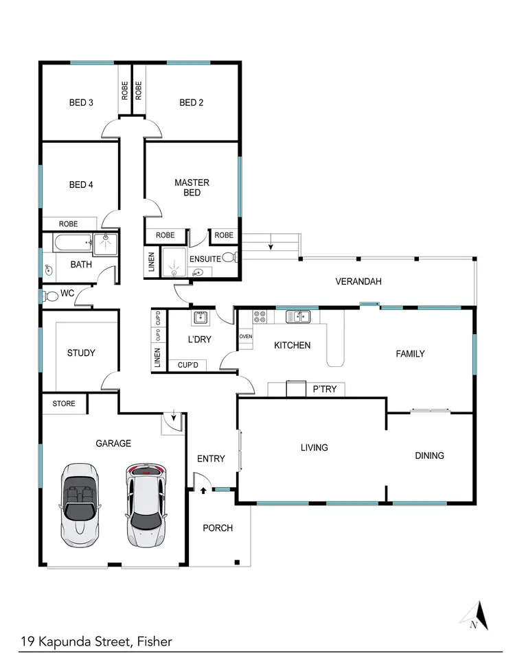 Floorplan of Homely house listing, 19 Kapunda Street, Fisher ACT 2611