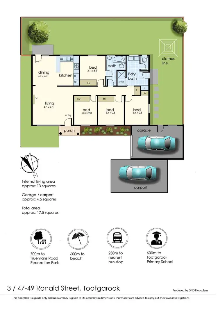 Floorplan of Homely house listing, 3/47-49 Ronald Street, Tootgarook VIC 3941