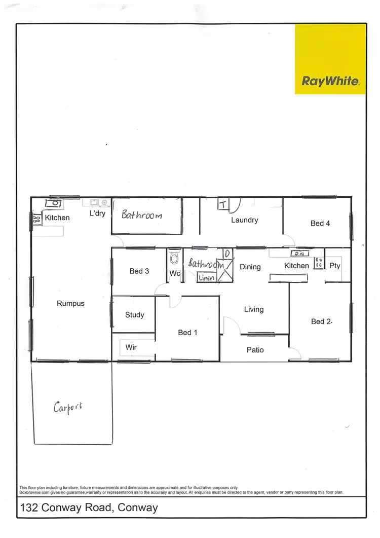 Floorplan of Homely house listing, 132 Conway Road, Preston QLD 4800