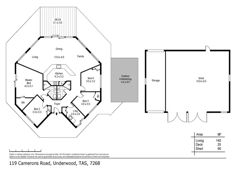 Floorplan of Homely house listing, 119 Camerons Road, Underwood TAS 7268
