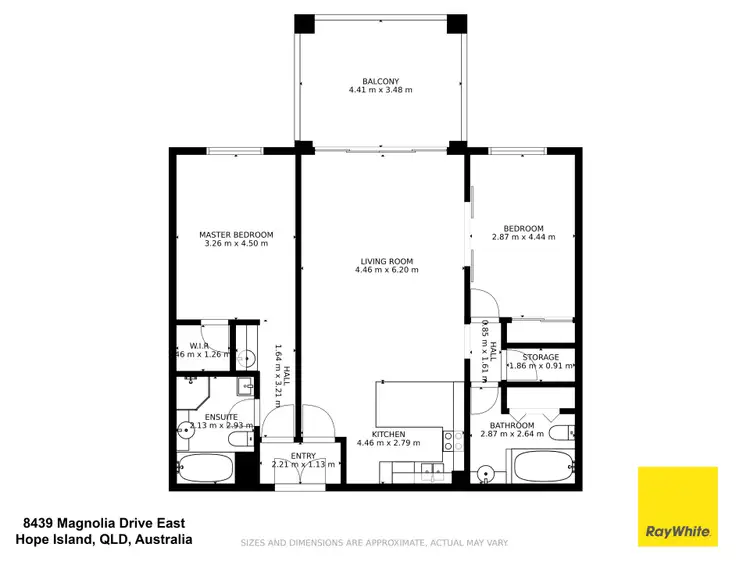 Floorplan of Homely apartment listing, 8439 Magnolia Drive East, Hope Island QLD 4212