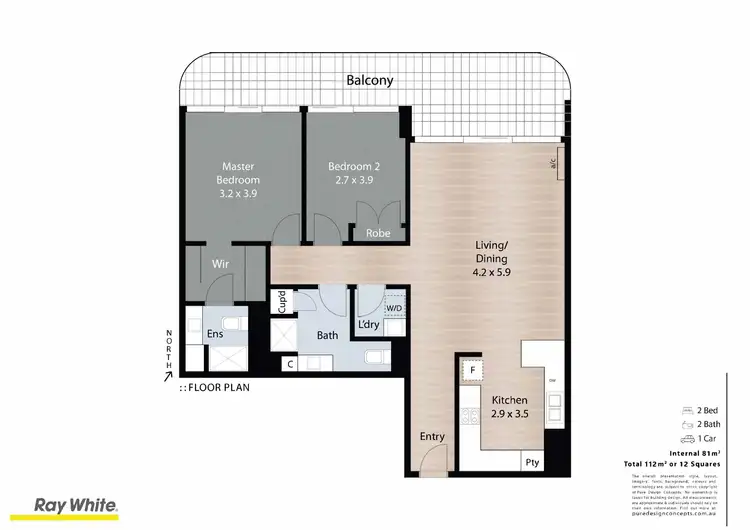 Floorplan of Homely apartment listing, 102/3 River Drive, Surfers Paradise QLD 4217