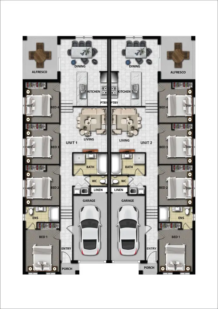 Floorplan of Homely semi-detached listing, 32a & 32b Nethercote Street, Mollymook NSW 2539