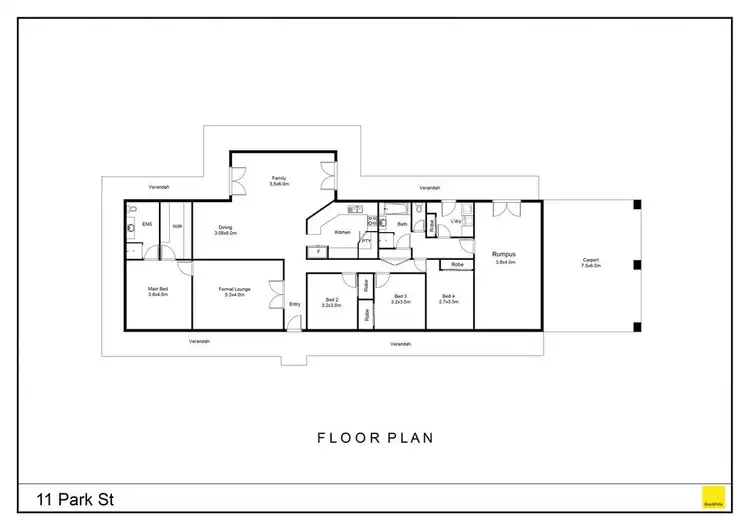 Floorplan of Homely house listing, 11 Park Street, Nagambie VIC 3608