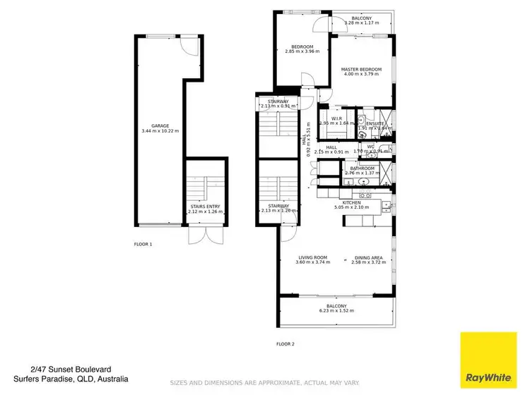 Floorplan of Homely unit listing, 2/47 Sunset Boulevard, Surfers Paradise QLD 4217