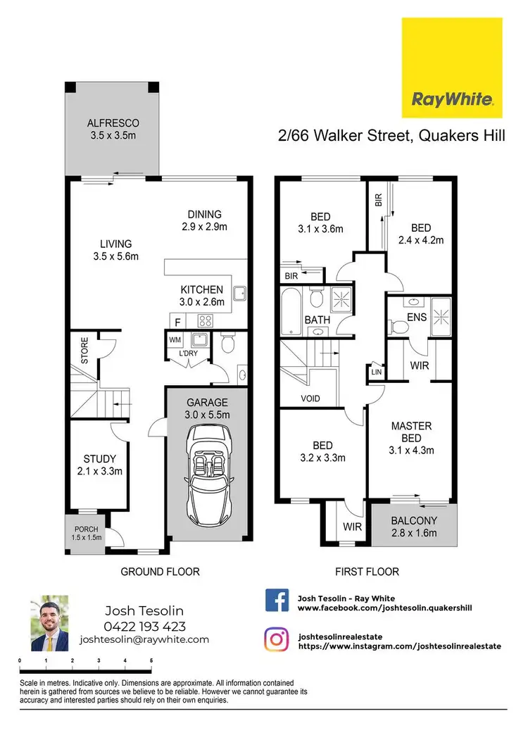Floorplan of Homely townhouse listing, 2/66 Walker Street, Quakers Hill NSW 2763