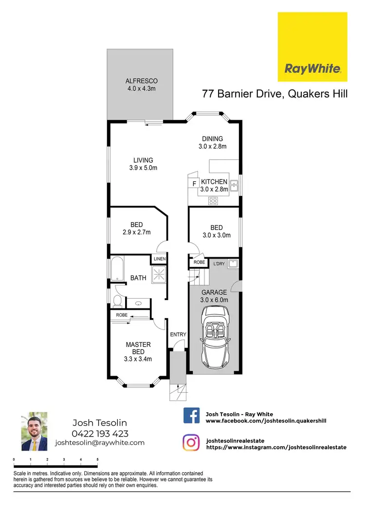 Floorplan of Homely house listing, 77 Barnier Drive, Quakers Hill NSW 2763