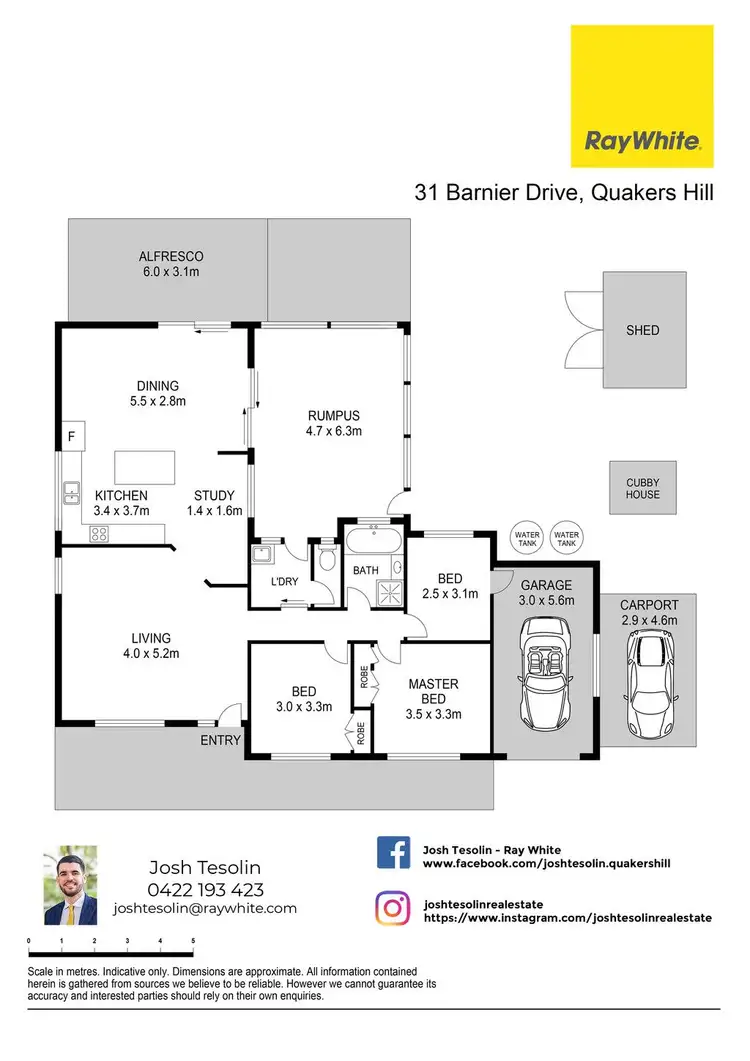 Floorplan of Homely house listing, 31 Barnier Drive, Quakers Hill NSW 2763