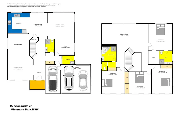 Floorplan of Homely house listing, 93 Glengarry Drive, Glenmore Park NSW 2745
